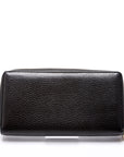 GCCI GG Leather Zip Around Wallet Black