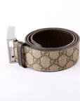 GCCI GG Supreme Square Buckle Belt Size / Brown