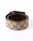 GCCI GG Supreme Square Buckle Belt Size / Brown