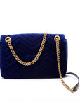 GCCI Marmont Velvet Modern Medium Blue