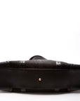 GCCI Horsebit Canvas/Leather Shoulder Bag Black