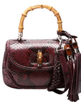 GCCI Python New Bamboo Top Handle Medium Bag