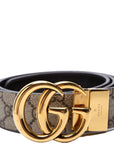 GCCI GG Marmont Reversible Supreme/Leather Belt Size / Brown