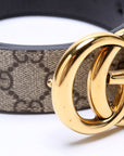 GCCI GG Marmont Reversible Supreme/Leather Belt Size / Brown