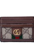 GCCI Ophidia GG Card Case Brown