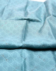 GCCI GG With Horsebit Silk Square CM Scarf Teal