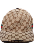 GCCI GG Canvas Web Cap Size Small Brown