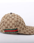 GCCI GG Canvas Web Cap Size Small Brown