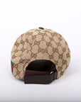 GCCI GG Canvas Web Cap Size Small Brown