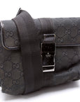 GCCI GG Canvas Belt Bag Black