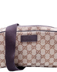GCCI GG Canvas Belt Bag Brown