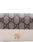 GCCI GG Supreme Marmont Card Case White