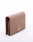 GCCI GG Marmont Card Case Beige