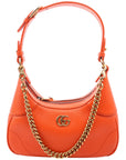 GCCI Aphrodite Leather Small Shoulder Bag Orange