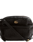 GCCI GG Star Embossed Leather Small Shoulder Bag Black