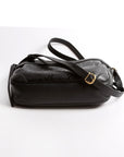 GCCI GG Star Embossed Leather Small Shoulder Bag Black
