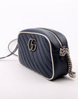 GCCI Marmont Small Leather Camera Blue/White