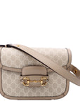 GCCI Horsebit Shoulder Bag White
