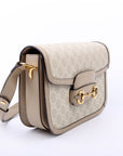GCCI Horsebit Shoulder Bag White