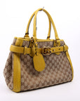 GCCI GG canvas Running Tote Medium Yellow