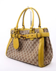 GCCI GG canvas Running Tote Medium Yellow