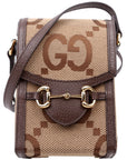GCCI Horsebit Jumbo GG Canvas Mini Bag