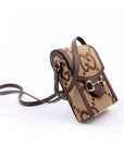 GCCI Horsebit Jumbo GG Canvas Mini Bag