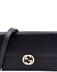 GCCI Interlocking G Chain Wallet Black