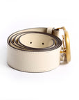 GCCI Marmont GG Leather Belt Size / White