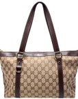 GCCI GG Canvas Abbey Tote Beige/Brown