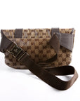 GCCI GG Crystal Waist Belt Bag Brown