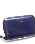 GCCI Compact Leather Zip Wallet Navy