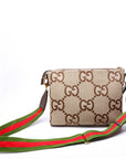 GCCI Jumbo GG Messenger Brown, Red, Green and Gold