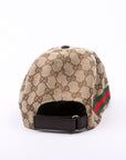 GCCI GG Canvas Web Hat Size Large Brown