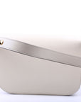 GCCI Horsebit Leather Shoulder Bag White
