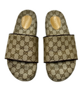 Brown & Tan Sandals Luxury Designer By GCCI, Size: 13.5