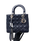 Cannage Lambskin Lady D1OR Medium Dark Blue