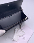 CHRISTIAN D1OR Black Patent Leather Clutch Pochette Lady D1OR Bag