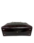 Cannage Patent Leather Lady D1OR Satchel Brown