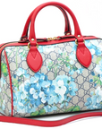 (WMNS) GCCI Blooms Logo Printing Boston handbag Small Blue / Red Classic 546314-KU2IG-8492