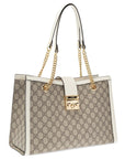 (WMNS) GCCI Padlock Middle-Sized BackBag White/Brown 479197-KHNKG-9761