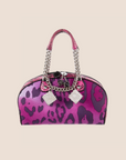 CHRISTIAN D1OR 2004 PYTHON TRIMMED GAMBLER DICE BOWLER BAG