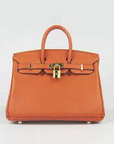 HMS Birkin 25cm Handbag 6068 orange golden