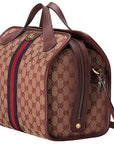 (WMNS) GCCI Logo Stripe Webbing Canvas Large Capacity travel handbag Unisex / Red Classic 565224-9Y9MT-9864