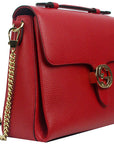 (WMNS) GCCI Double G Buckle Leather Messenger Bag Chain Large Red Handbag 510306-CAO0G-6420