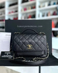 *Full Set with Receipt* CH Business Affinity - Medium Caviar Quilted Calfskin Black Gold Hardware Series 26