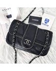Around Flap Chain Shoulder Bag Black CH