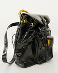 GCCI Bamboo Rucksack Enamel 003 2058 0030 Women's Backpack Black