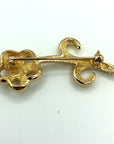 CHRISTIAN D1OR brooch rhinestone gold accessories ladies