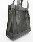 GCCI 002 1705 0405 Women's Mesh,Leather Tote Bag Black